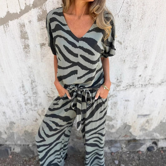 Conjunto Casual Estampado de Cebra