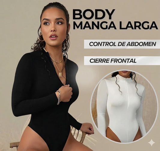 BODY MANGA LARGA CURVY TINA