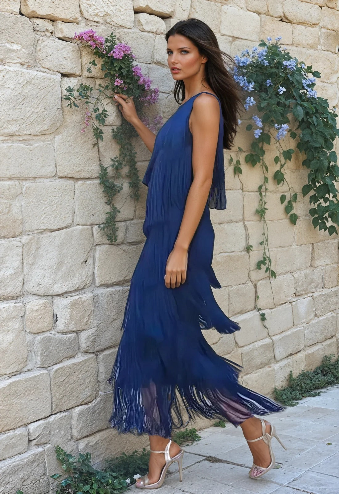 Vestido Atemporal de Flecos